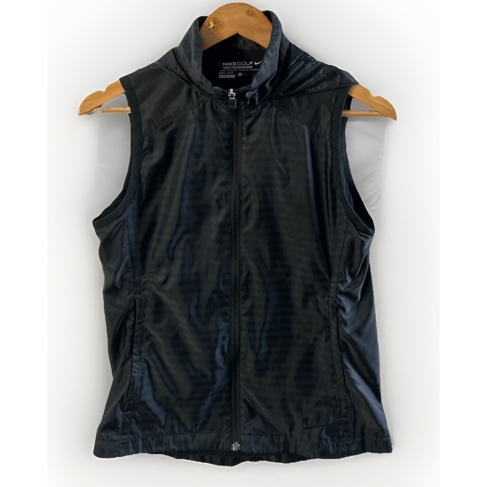 Women's Nike GOLF Tour Performance Ultra Light Vest Full Zip 586847-010 Hooded S